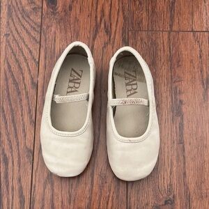 Zara Kids Cream Ballet Flats